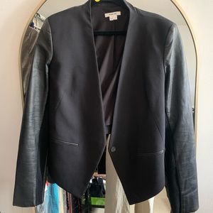 Helmut Lang blazer with leather sleeves